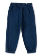 Unisex Organic Cotton Denim Solid Jogger Pant - Blue - Image 3