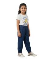 Unisex Organic Cotton Denim Solid Jogger Pant - Blue - Image 7