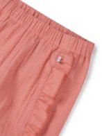 Girls Organic Cotton Woven Solid Textured With Side Frill Pant - Peach - Image 4