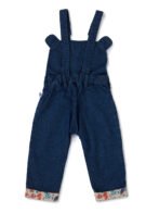 Boys Organic Cotton Knits Short Sleeve Sealife Printed Tee With Bear Face Embroidered Dungaree - Blue & Cream - Image 8
