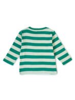 Boys Organic Cotton Knits Full Sleeve Cute Car Embroidery T-Shirt - Mint Green - Image 3