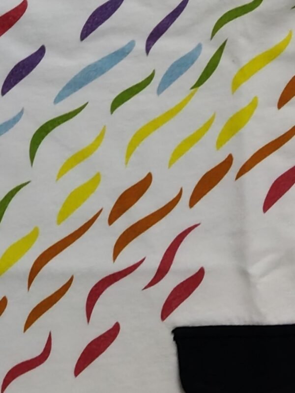 Boys Organic Cotton Single Jersey Short Sleeve Rainbow Digital Print T-Shirt - Navy - Image 4