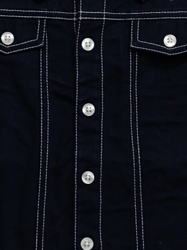 Unisex Organic Cotton Heavy Weight Twill Full Sleeve Solid Jacket - Navy - Image 4