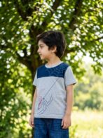 Boys Organic Cotton Single Jersey Short Sleeve Spider Print T-Shirt - Blue - Image 3