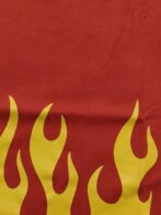 Boys Organic Cotton Single Jersey Short Sleev Fire Print T-Shirt - Red - Image 4